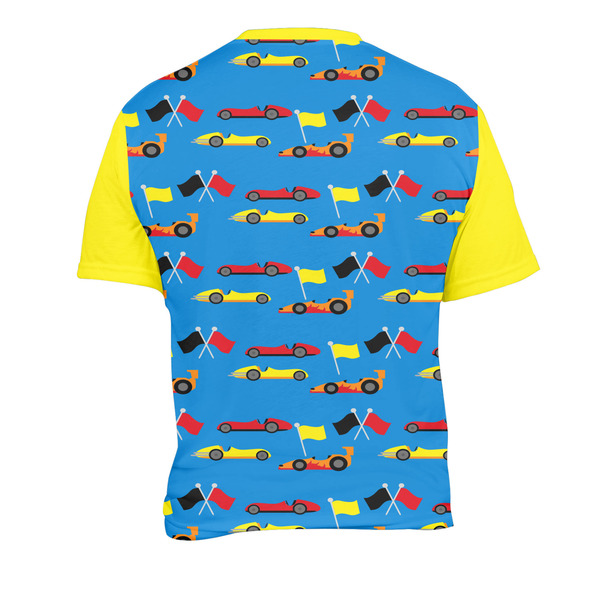 Racing Car Men's Crew Neck T Shirt Medium - Back