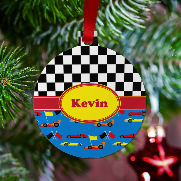 Racing Car Metal Ball Ornament - Lifestyle