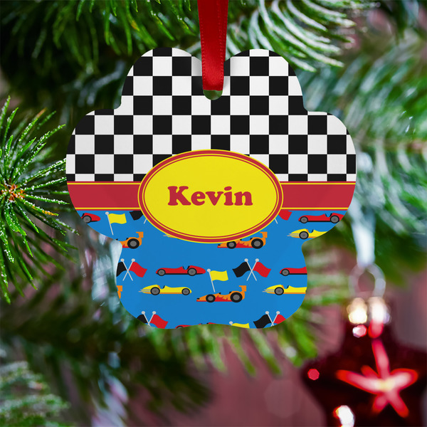 Racing Car Metal Paw Ornament - Lifestyle