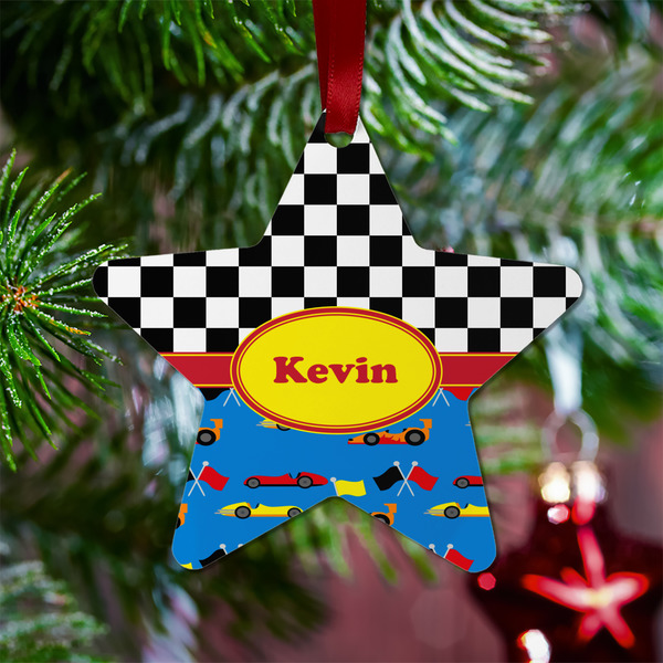 Racing Car Metal Star Ornament - Lifestyle