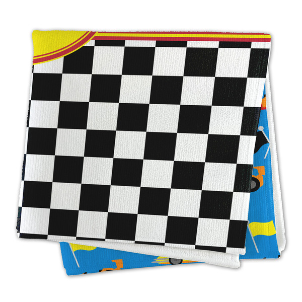 Racing Car Microfiber Dish Rag - FOLDED (square)