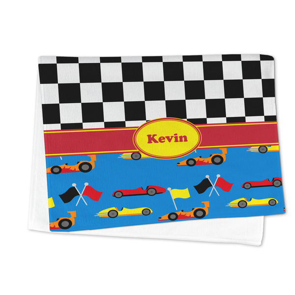 Racing Car Microfiber Dish Towel - FOLDED HALF