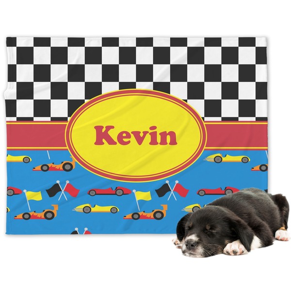 Custom Racing Car Dog Blanket - Regular (Personalized)
