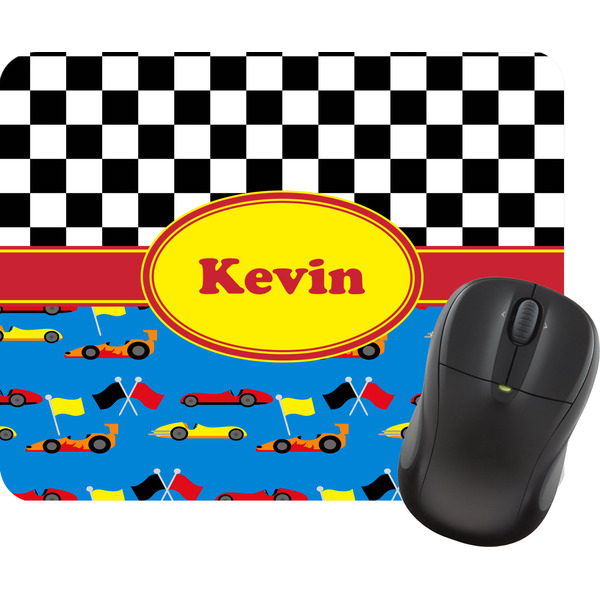 Custom Racing Car Rectangular Mouse Pad (Personalized)