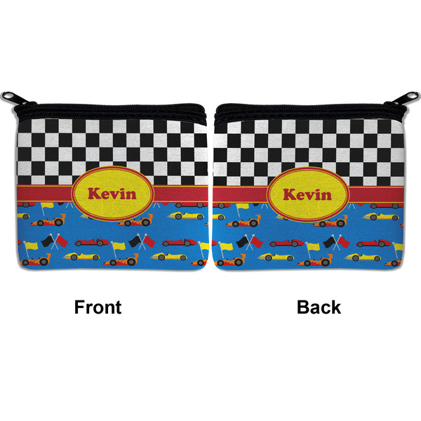 Racing Car Neoprene Coin Purse - Front & Back (APPROVAL)