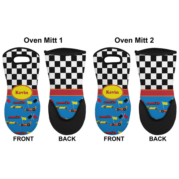 Racing Car Neoprene Oven Mitt - Set of 2 - Approval