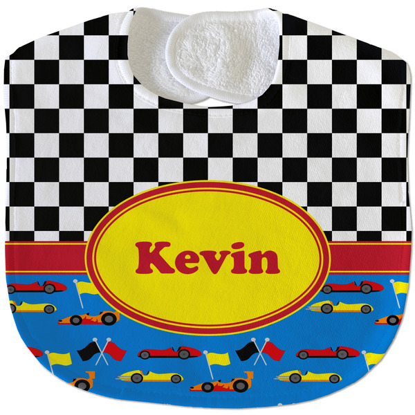 Racing Car New Baby Bib - Closed and Folded
