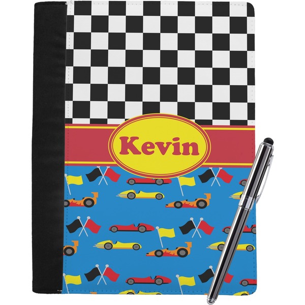 Custom Racing Car Notebook Padfolio - Large w/ Name or Text