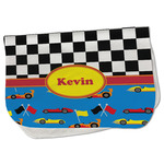 Racing Car Burp Cloth - Fleece w/ Name or Text