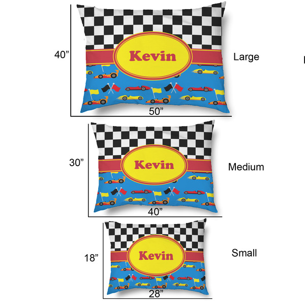 Racing Car Outdoor Dog Beds - SIZE CHART
