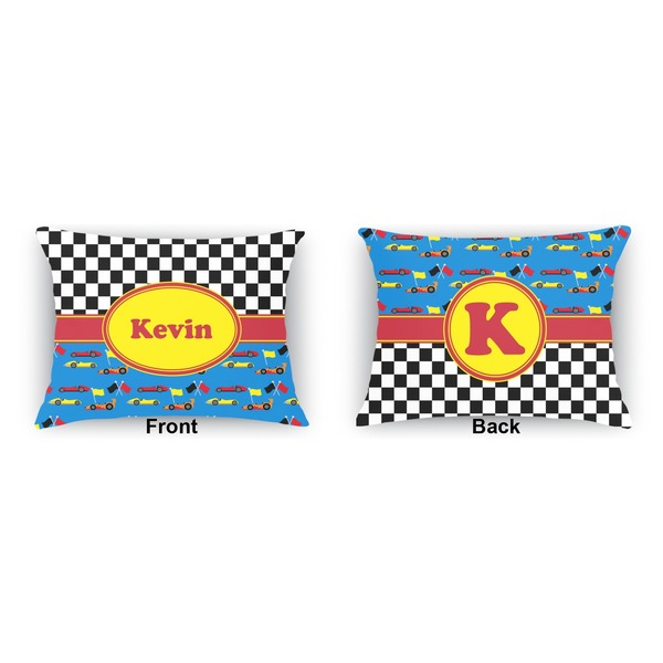 Racing Car  Outdoor Rectangular Throw Pillow (Front and Back)