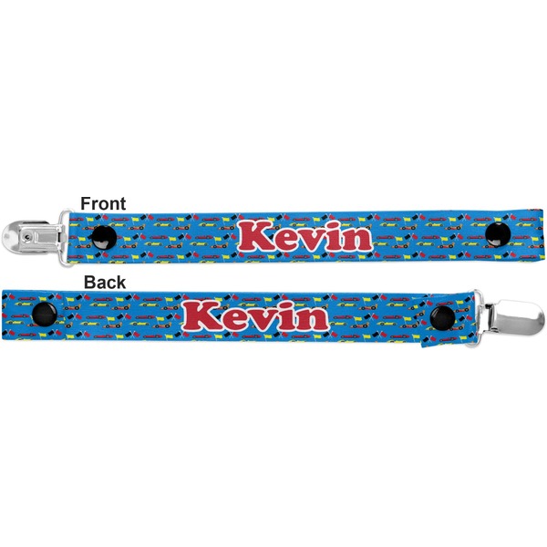 Racing Car Pacifier Clip - Front and Back