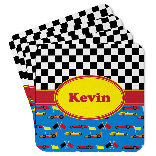 Custom Racing Car Paper Coasters w/ Name or Text