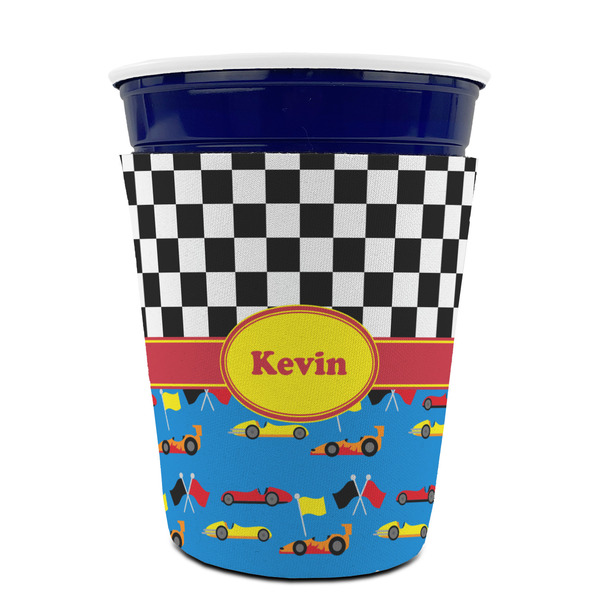 Racing Car Party Cup Sleeves - without bottom - FRONT (on cup)