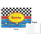 Racing Car Disposable Paper Placemat - Front & Back