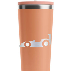 Racing Car RTIC Everyday Tumbler with Straw - 28oz - Peach - Double-Sided (Personalized)