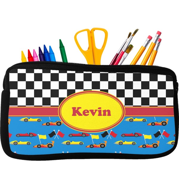 Custom Racing Car Neoprene Pencil Case (Personalized)