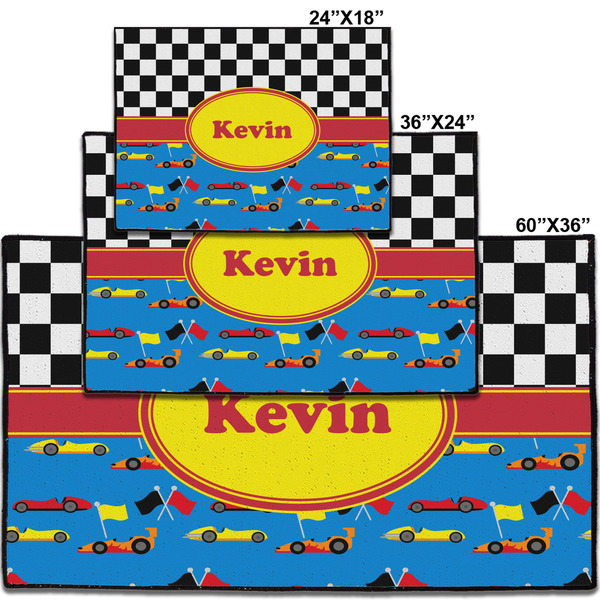 Racing Car Personalized Door Mat - Group Parent IMF