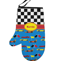 Racing Car Left Oven Mitt (Personalized)
