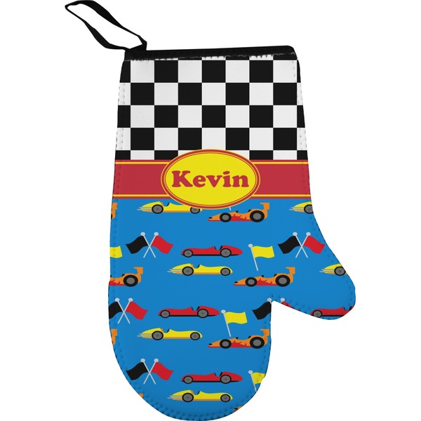 Custom Racing Car Right Oven Mitt (Personalized)