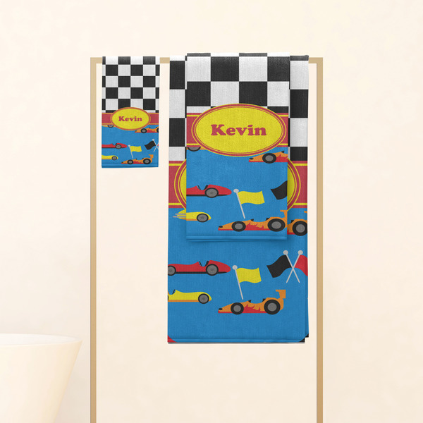 Racing Car Personalized Towel Set
