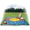Racing Car Picnic Blanket - with Basket Hat and Book - in Use