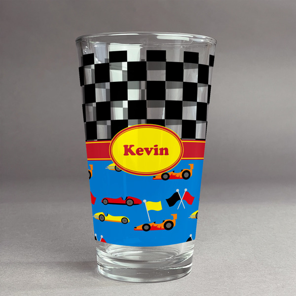 Custom Racing Car Pint Glass - Full Print (Personalized)