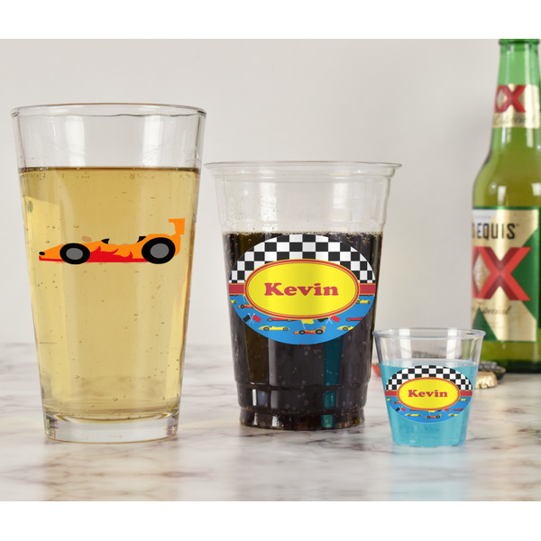Racing Car Pint Glass - Two Content - In Context