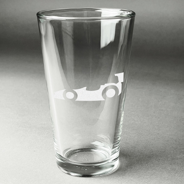 Custom Racing Car Pint Glass - Engraved