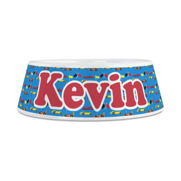 Racing Car Plastic Dog Bowls - Medium - FRONT