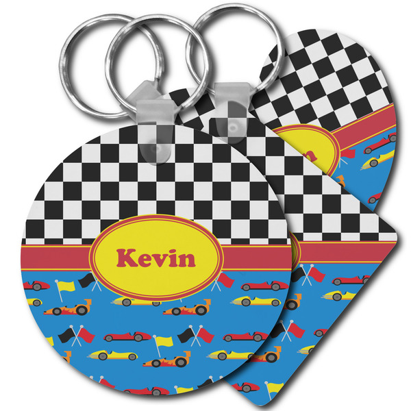 Custom Racing Car Plastic Keychain (Personalized)