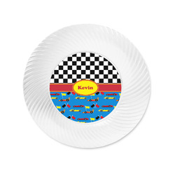 Racing Car Plastic Party Appetizer & Dessert Plates - 6" (Personalized)
