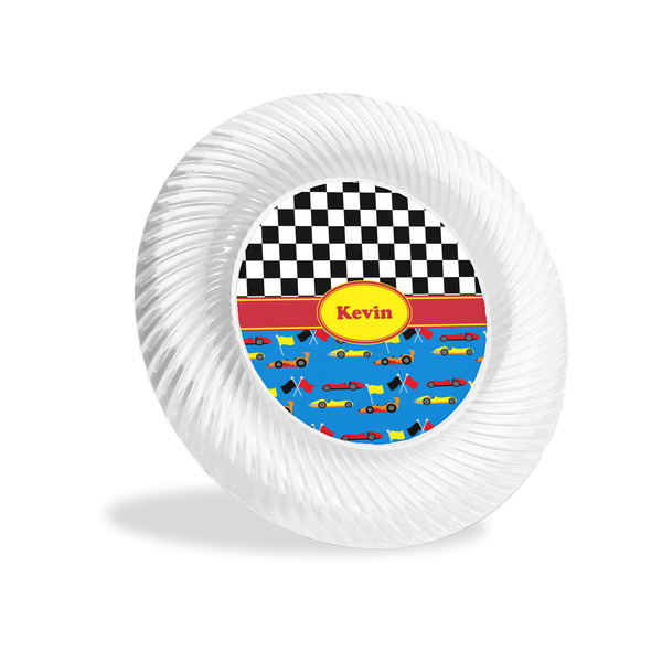 Custom Racing Car Plastic Party Appetizer & Dessert Plates - 6" (Personalized)