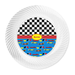 Racing Car Plastic Party Dinner Plates - 10" (Personalized)
