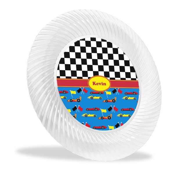 Custom Racing Car Plastic Party Dinner Plates - 10" (Personalized)
