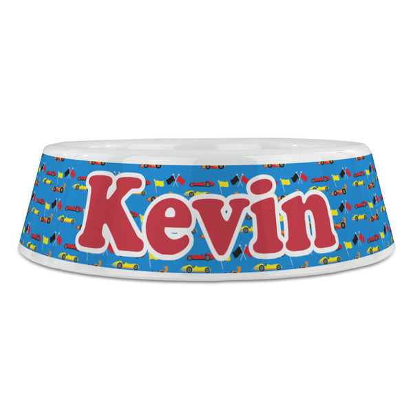 Racing Car Plastic Pet Bowls - Large - FRONT