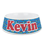 Racing Car Plastic Dog Bowl (Personalized)