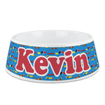 Racing Car Plastic Dog Bowl - Medium (Personalized)