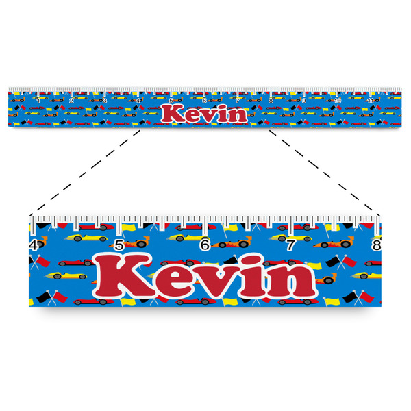 Custom Racing Car Plastic Ruler - 12" (Personalized)