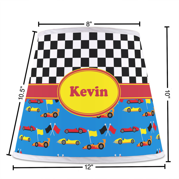 Racing Car Poly Film Empire Lampshade - Dimensions