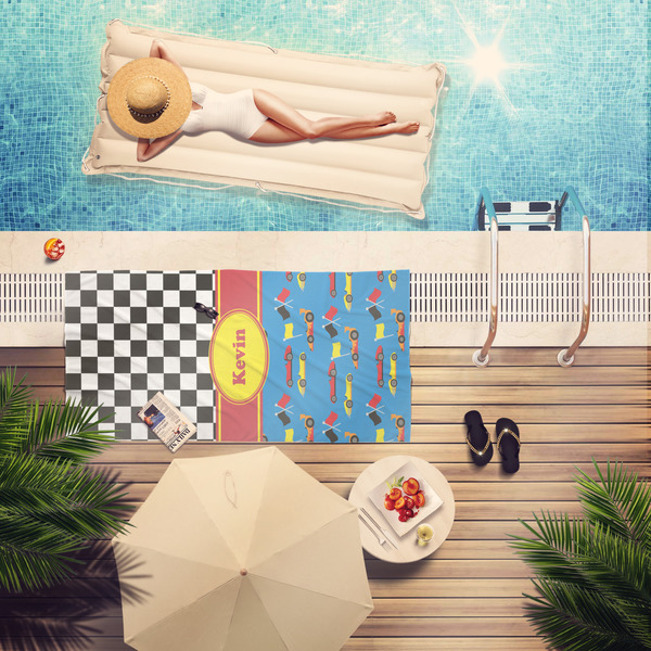 Racing Car Pool Towel Lifestyle