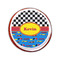 Racing Car Printed Icing Circle - Small - On Cookie