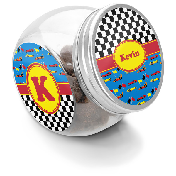 Custom Racing Car Puppy Treat Jar (Personalized)