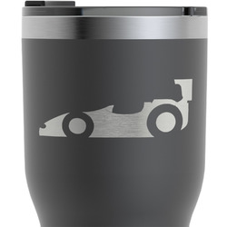 Racing Car RTIC Tumbler - Black - Engraved Front & Back (Personalized)