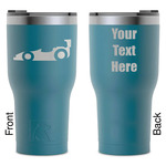 Racing Car RTIC Tumbler - Dark Teal - Laser Engraved - Double-Sided (Personalized)