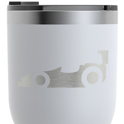 Racing Car RTIC Tumbler - White - Engraved Front & Back (Personalized)