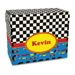 Racing Car Wood Recipe Box - Full Color Print (Personalized)