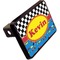 Racing Car Rectangular Car Hitch Cover w/ FRP Insert (Angle View)