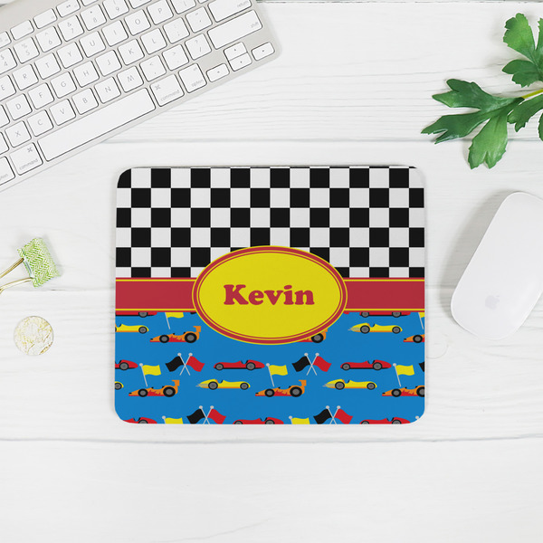Racing Car Rectangular Mouse Pad - LIFESTYLE 2