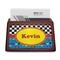 Racing Car Red Mahogany Business Card Holder - Straight